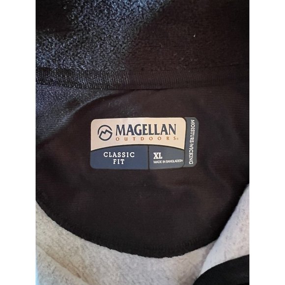 MAGELLAN Sz XL Mens Outdoor Gray Quarter Zip Pullover Classic Fit Stretch - Picture 6 of 11
